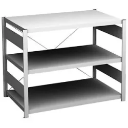 Steckregal, Bauart leicht, einseitig, HxBxT 825 x 1000 x 600 mm, grau, Grundregal eurokraft pro