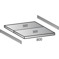 kaiserkraft Fachboden für Industriesteckregal, Bodenbreite 800 mm, Tiefe 600 mm