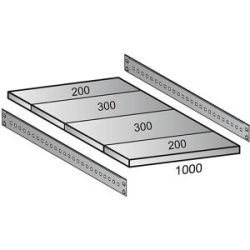 kaiserkraft Fachboden für Industriesteckregal, Bodenbreite 1000 mm, Tiefe 1000 mm