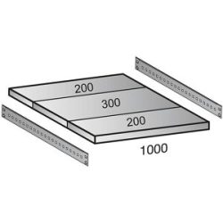 kaiserkraft Fachboden für CLEANA-Steckregal, Bodenbreite 1000 mm, Tiefe 700 mm