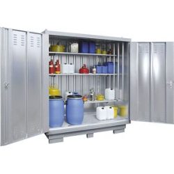 Gefahrstoff-Lagercontainer für gewässergefährdende Medien, Außen-HxBxT 2385 x 5075 x 2075 mm, verzinkt LaCont