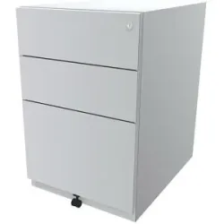 Rollcontainer Note?, mit 2 Universalschubladen, 1 Hängeregistratur, HxBxT 645 x 420 x 565 mm, verkehrsweiß BISLEY
