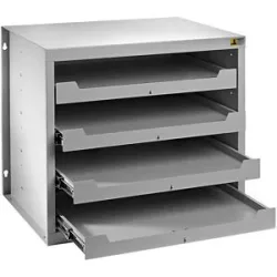 kaiserkraft Depot für Kleinteilekoffer, lichtgrau, HxBxT 470 x 505 x 375 mm