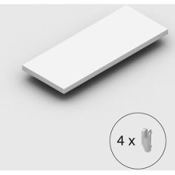 Fachboden RAL 7035, für Steckregal, mittelschwer, BxT 1000 x 400 mm eurokraft pro