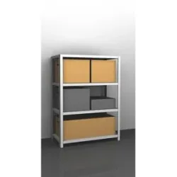 Schwerlast-Schraubregal, lichtgrau RAL 7035, Regalhöhe 1500 mm, Grundregal, Breite x Tiefe 1300 x 600 mm eurokraft pro