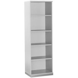 kaiserkraft LENA - Büroregal, 4 Fachböden, 5 Ordnerhöhen, HxBxT 1869 x 600 x 442 mm, lichtgrau