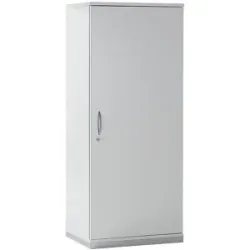 kaiserkraft LENA - Flügeltürschrank, 4 Fachböden, 5 Ordnerhöhen, HxBxT 1869 x 800 x 442 mm, lichtgrau