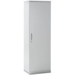 kaiserkraft LENA - Flügeltürschrank, 4 Fachböden, 5 Ordnerhöhen, HxBxT 1869 x 600 x 442 mm, lichtgrau