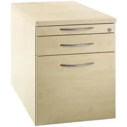 kaiserkraft HANNA - Rollcontainer, 1 Utensilienschub, 1 Materialschub, 1 Hängeregistratur, Dekor Ahorn