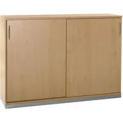 kaiserkraft HANNA - Schiebetürschrank, 2 Fachböden, Dekor Buche
