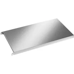 kaiserkraft Edelstahl-Fachboden, Eckboden glatt, BxT 740 x 440 mm