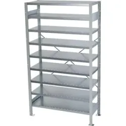 Steckregal für Regalkästen, HxB 1790 x 1000 mm, Grundregal, Tiefe 400 mm, ohne Kästen, Böden 9 Stk STEMO