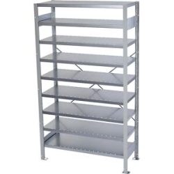 Steckregal für Regalkästen, HxB 1790 x 1000 mm, Anbauregal, Tiefe 400 mm, ohne Kästen, Böden 9 Stk STEMO