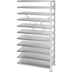 Steckregal für Regalkästen, HxB 2100 x 1000 mm, Anbauregal, Tiefe 400 mm. ohne Kästen STEMO