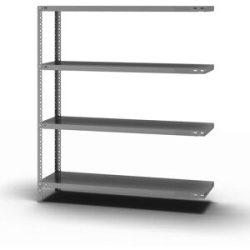 Lager-Schraubregal, Bauart mittelschwer, beidseitig, HxBxT 1500 x 1300 x 400 mm, verzinkt, Anbauregal eurokraft pro