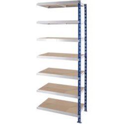 Universal-Steckregal, stabil, Spanplattenböden, HxBxT 2522 x 1025 x 400 mm, Anbauregal eurokraft basic