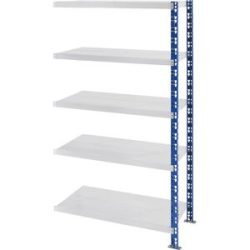 Universal-Steckregal, stabil, Stahlblechböden, HxBxT 1820 x 1025 x 400 mm, Anbauregal eurokraft basic