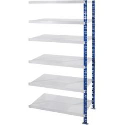 Universal-Steckregal, stabil, Stahlblechböden, HxBxT 1976 x 1025 x 500 mm, Anbauregal eurokraft basic