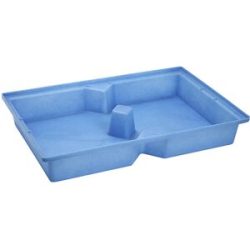 kaiserkraft PE-Kleingebinde- und Palettenwanne, LxBxH 1200 x 800 x 185 mm, Auffangvolumen 100 l, ohne Gitterrost