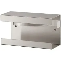 Handschuh- und Kosmetiktuchspender, für 1 Box, HxBxT 138 x 250 x 99 mm, Edelstahl, gebürstet AIR-WOLF