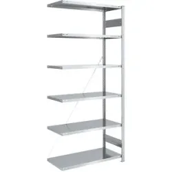 Steckregal, Bauart leicht, einseitig, HxBxT 2500 x 1000 x 600 mm, verzinkt, Anbauregal eurokraft pro