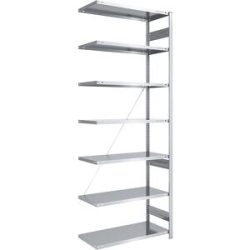 Steckregal, Bauart leicht, einseitig, HxBxT 3000 x 1000 x 600 mm, verzinkt, Anbauregal eurokraft pro