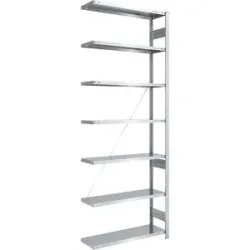 Steckregal, Bauart leicht, einseitig, HxBxT 3000 x 1000 x 400 mm, verzinkt, Anbauregal eurokraft pro