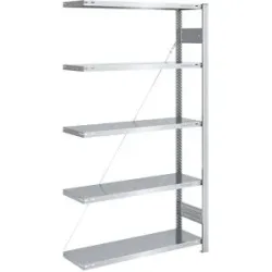 Steckregal, Bauart mittelschwer, einseitig, HxBxT 2000 x 1000 x 400 mm, verzinkt, Anbauregal eurokraft pro