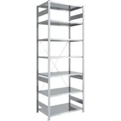 Steckregal, Bauart leicht, einseitig, HxBxT 3000 x 1000 x 800 mm, verzinkt, Grundregal eurokraft pro