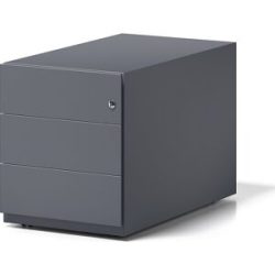 Rollcontainer Note?, mit 3 Universalschubladen, HxBxT 495 x 420 x 775 mm, mit Griffleiste, anthrazitgrau BISLEY