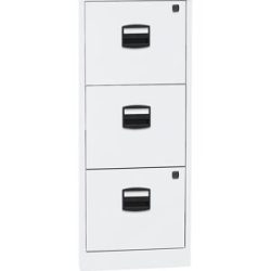 Hängeregistraturschrank PFA, 3 Schübe, verkehrsweiß BISLEY