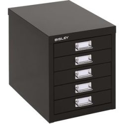MultiDrawer? 39er Serie, DIN A4, 5 Schubladen, schwarz BISLEY