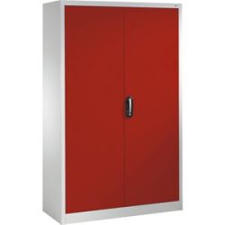 ACURADO Universalschrank, BxT 1200 x 500 mm, lichtgrau / feuerrot C+P