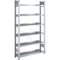 Akten-Steckregal, verzinkt, Regalhöhe 2000 mm, einseitig, Grundregal, BxT 1000 x 300 mm hofe