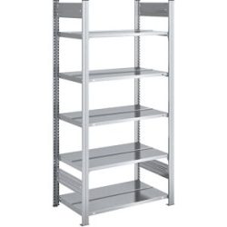 Akten-Steckregal, verzinkt, Regalhöhe 1750 mm, doppelseitig, Grundregal, BxT 750 x 600 mm hofe