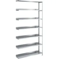 Akten-Schraubregal, verzinkt, Regalhöhe 2200 mm, Anbauregal, Breite x Tiefe 1000 x 300 mm hofe