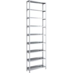 Akten-Schraubregal, verzinkt, Regalhöhe 2900 mm, Grundregal, Breite x Tiefe 750 x 300 mm hofe