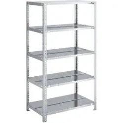Akten-Schraubregal, verzinkt, Regalhöhe 1500 mm, doppelseitig, Grundregal, Breite x Tiefe 750 x 600 mm hofe