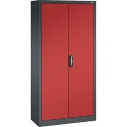 ACURADO Universalschrank, BxT 930 x 400 mm, schwarzgrau / feuerrot C+P