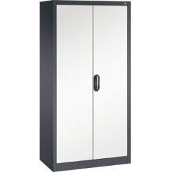 ACURADO Universalschrank, BxT 930 x 500 mm, schwarzgrau / reinweiß C+P