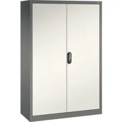 ACURADO Universalschrank, BxT 1200 x 500 mm, vulkangrau / perlweiß C+P