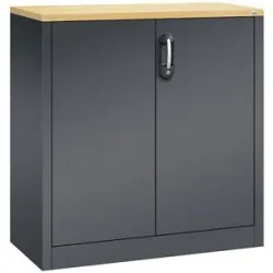 ACURADO Akten-Sideboard, 2 Ordnerhöhen, HxBxT 1000 x 930 x 400 mm, schwarzgrau / schwarzgrau C+P