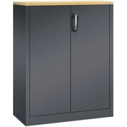 ACURADO Akten-Sideboard, 3 Ordnerhöhen, HxBxT 1200 x 930 x 400 mm, schwarzgrau / schwarzgrau C+P