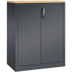 ACURADO Akten-Sideboard, 3 Ordnerhöhen, HxBxT 1200 x 930 x 500 mm, schwarzgrau / schwarzgrau C+P