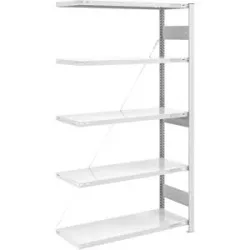 Schwerlast-Steckregal, einseitig, HxBxT 2000 x 1000 x 500 mm, grau, Anbauregal eurokraft pro
