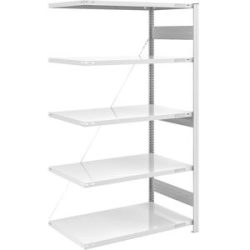Schwerlast-Steckregal, einseitig, HxBxT 2000 x 1000 x 800 mm, grau, Anbauregal eurokraft pro