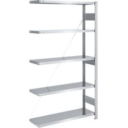 Schwerlast-Steckregal, einseitig, HxBxT 2000 x 1000 x 400 mm, verzinkt, Anbauregal eurokraft pro