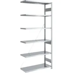 Schwerlast-Steckregal, einseitig, HxBxT 2500 x 1000 x 500 mm, verzinkt, Anbauregal eurokraft pro