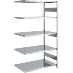 Schwerlast-Steckregal, einseitig, HxBxT 2000 x 1000 x 800 mm, verzinkt, Anbauregal eurokraft pro