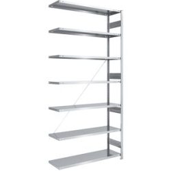 Schwerlast-Steckregal, einseitig, HxBxT 3000 x 1300 x 500 mm, verzinkt, Anbauregal eurokraft pro